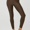 Ribbed Airlift High-Waist 7/8 Enchanted Legging - Espresso