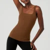 Ribbed Minimalist Tank - Cinnamon Brown