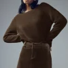 Ribbed Velour Baller Mini Skirt - Macchiato