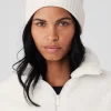 Cashmere Blend Rib Beanie - Ivory