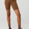7&quot; High-Waist Biker Short - Cinnamon Brown