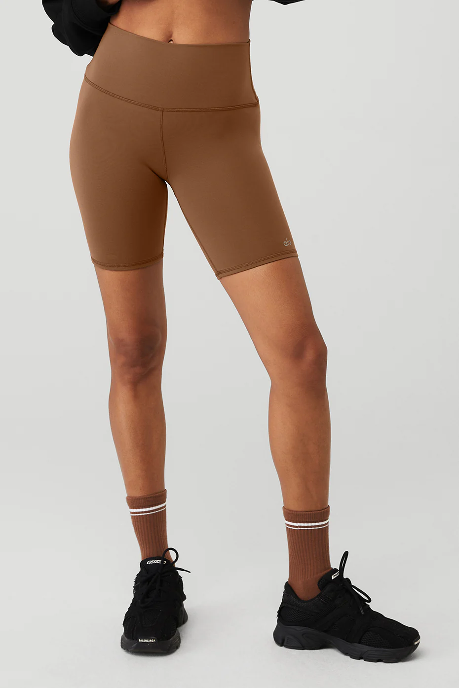 7&quot; High-Waist Biker Short - Cinnamon Brown