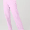 High-Waist Free Time Straight Leg Sweatpant - Sugarplum Pink