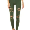 High-Waist Ripped Warrior Legging - Hunter