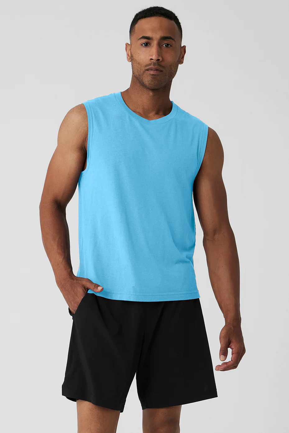 The Triumph Muscle Tank - Azure Blue