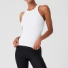 Ribbed Devoted Tank - White