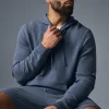 Micro Waffle Fast Break Hoodie - Bluestone