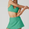 Airlift Ribbed Jump Start V-Neck Bra - Lettuce