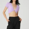 Ribbed Knotty Short Sleeve - Violet Skies