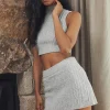 Cable Knit Winter Bliss Mini Skirt - Athletic Heather Grey