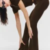 Micro Corduroy High-Waist Winter Break Flare Pant - Espresso