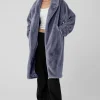 Oversized Faux Fur Trench - Fog