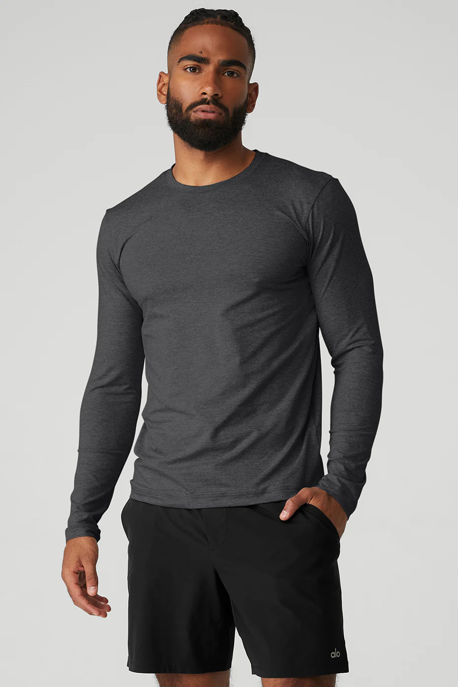 Conquer Reform Crewneck Long Sleeve - Dark Heather Grey