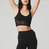 Airbrush Mesh Corset Tank - Black