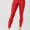 Airlift High-Waist 7/8 Car Club Legging - Classic Red/White