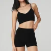 Cashmere Ribbed Staycation Bra - Jet Black