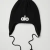 Cool Skies Earflap Beanie - Black