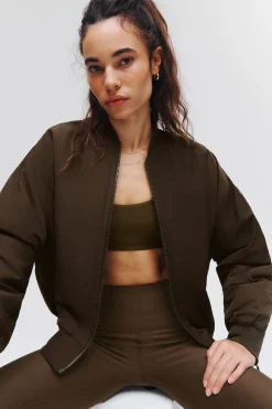 Faux Fur Urbanite Bomber - Espresso/Ivory