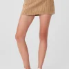 Cable Knit Winter Bliss Mini Skirt - Toasted Almond