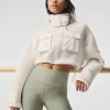 Cropped Engage Cargo Parka - Ivory