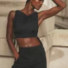 Standout Cropped Tank - Black