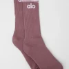 Unisex Throwback Sock - Woodrose/White