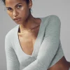 Alolux Cropped Me Time Cardigan - Athletic Heather Grey