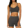 Cashmere Ribbed Staycation Bra - Cozy Grey Heather