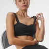 Airbrush Cinch Bra - Black