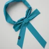 Fresh Mesh Tie Headband - Blue Splash