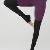Airbrush High-Waist Highlight Goddess Legging - Dark Plum/Black