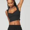 Ribbed Sweetheart Short Sleeve - Black