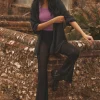 Mesh High-Waist Flicker Pant - Black