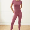 High-Waist Airbrush Legging - Mars Clay
