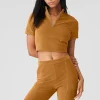 Micro Corduroy Winter Break Mock Neck - Toffee