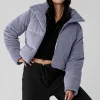 Ribbed Velour Gold Rush Puffer - Fog