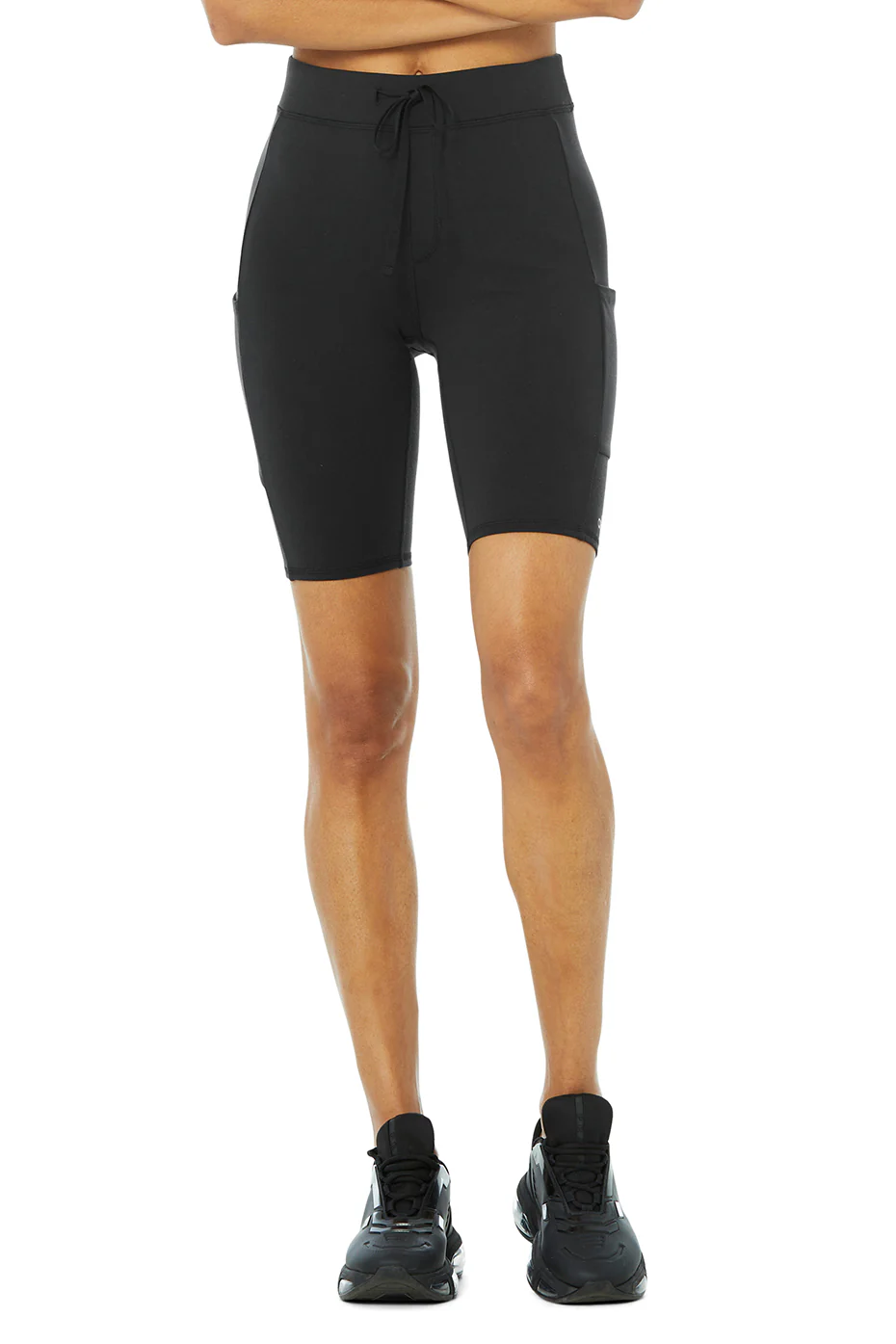 9&quot; High-Waist Checkpoint Biker Short - Black