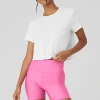 Cropped All Day Short Sleeve - White