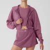 Washed Sweet Escape Hoodie - Soft Mulberry Wash