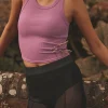 Goddess Ribbed Go-To Tank - Soft Mulberry