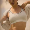 Tennis Club Sweater Knit Bra - Ivory/Gravel