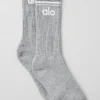 Unisex Throwback Sock - Athletic Heather Grey/White