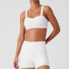 Airbrush Cinch Bra - White