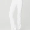 Airbrush High-Waist Cinch Flare Legging - White
