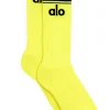 Unisex Throwback Sock - Highlighter/Black