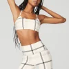 Airlift Magnified Plaid Intrigue Bra - Ivory/Black