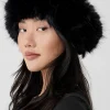 Faux Fur Wintersun Headband - Black