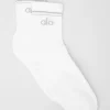 Unisex Half-Crew Throwback Sock - White/Titanium