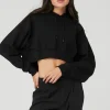 Cropped Double Take Hoodie - Black