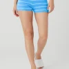 Cashmere Mini Stripe Short - Azure Blue/White